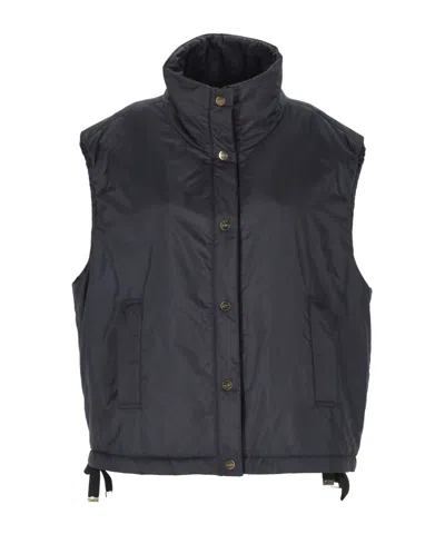 Max Mara Sleeveless Padded Jacket In Blue