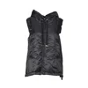 Max Mara Sleeveless Puffer Vest With High Collar And Hood In Black