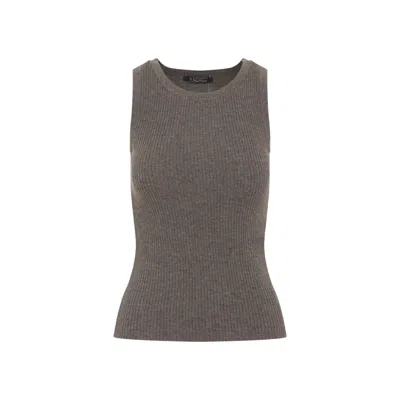 MAX MARA MAX MARA SLEEVELESS RIBBED KNIT TOP IN WOOL-CASHMERE BLEND