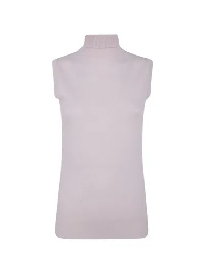 Max Mara Sleeveless Roll-neck Sweater In Black