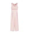 Max Mara Sleeveless Round Collar Jumpsuit In Pink
