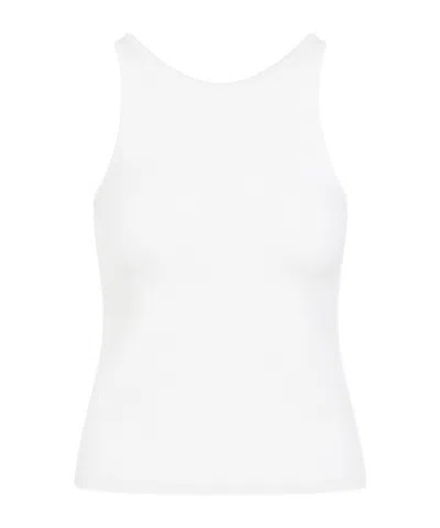 Max Mara Sleeveless Round Neck Vest In White