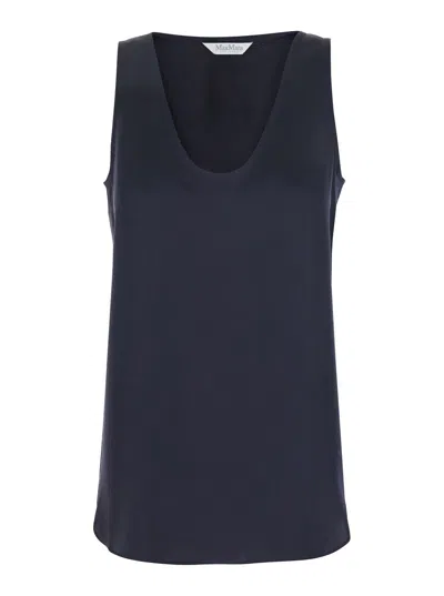 Max Mara Sleeveless Shirt In Black