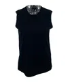 Max Mara Sleeveless Shirt In Black