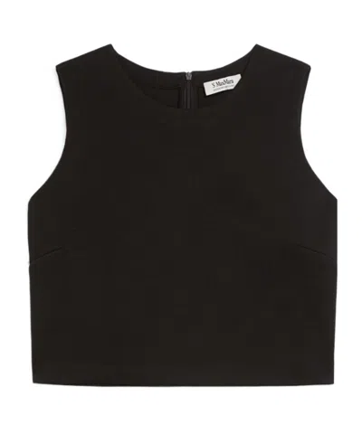 Max Mara Sleeveless Shirt In Black
