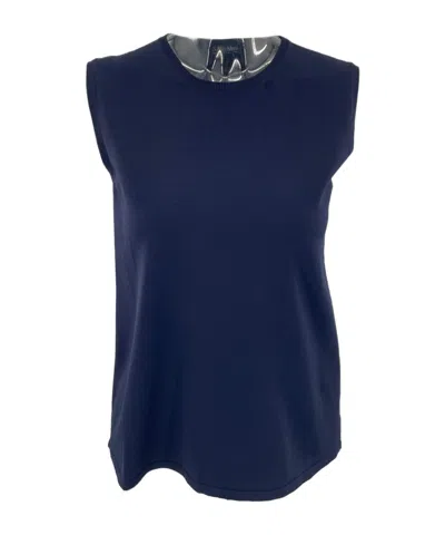 Max Mara Sleeveless Shirt In Blue