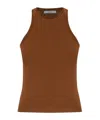 Max Mara Cotton Yarn Top In Brown
