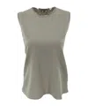 Max Mara Sleeveless Shirt In Gray