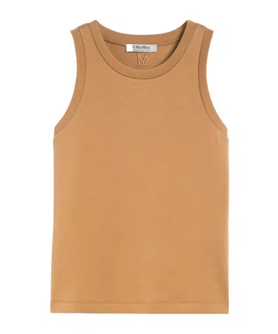 Max Mara Sleeveless Shirt In Nude