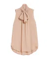 Max Mara Sleeveless Shirt In Nude
