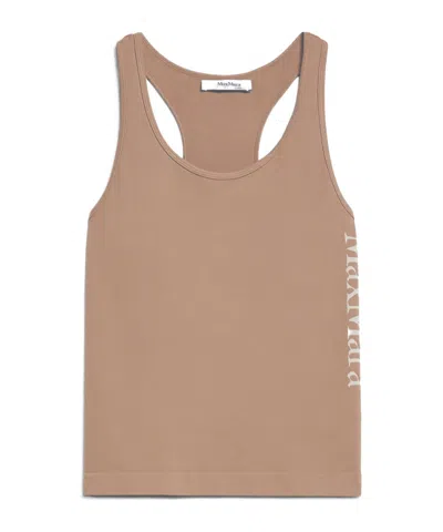 Max Mara Sleeveless Shirt In Nude