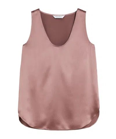Max Mara Sleeveless Shirt In Pink