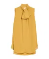 Max Mara Sleeveless Shirt In Yellow