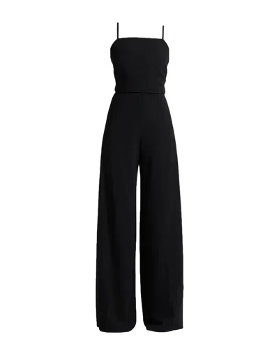 Max Mara Sleeveless Square-neck Jumpsuit In Black