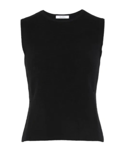 Max Mara Sleeveless Sweater In Black