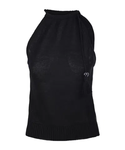 Max Mara Sleeveless Sweater In Black