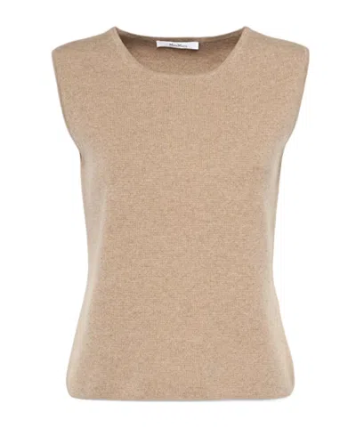 Max Mara Sleeveless Sweater In Nude