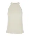Max Mara Sleeveless Sweater In White