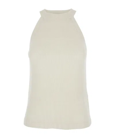 Max Mara Sleeveless Sweater In White