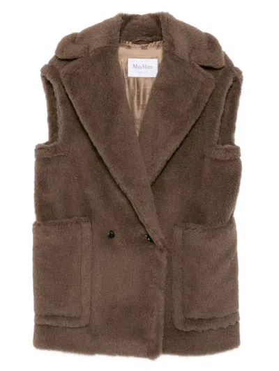 MAX MARA SLEEVELESS TEDDY JACKET
