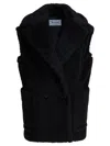 Max Mara Sleeveless Teddy Jacket In Alpaca And Wool Jackets And Coats Black In Black