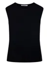 Max Mara Sleeveless Knitted Vest In Black