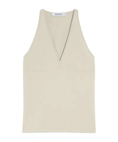 Max Mara Sleeveless Top In White