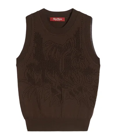 Max Mara Sleeveless Top In Brown