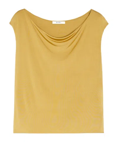 Max Mara Sleeveless Top In Golden
