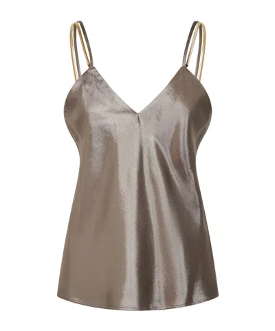 Max Mara Sleeveless Top In Gray