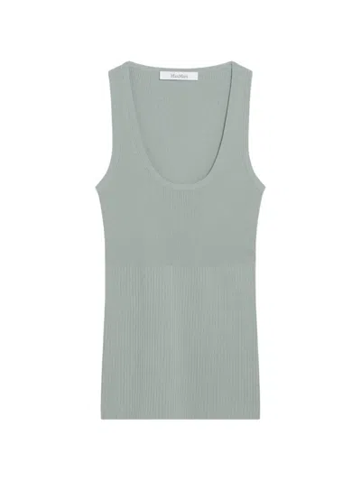 Max Mara Sleeveless Top In Green