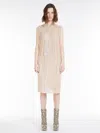 Max Mara Sleeveless Top In Metallic Mesh In Powder