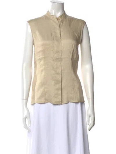 Pre-owned Max Mara Sleeveless Top In Metallic/neutrals