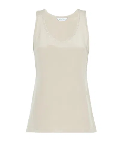 Max Mara Sleeveless Top In Neutral