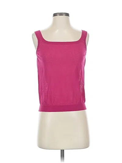 Pre-owned Max Mara Sleeveless Top Pink Scoop Neck Tops
