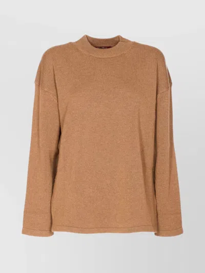 MAX MARA SLEEVELESS TOP WITH CREW NECK AND LONG SLEEVES