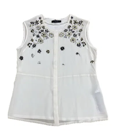 Max Mara Sleeveless Tops In White