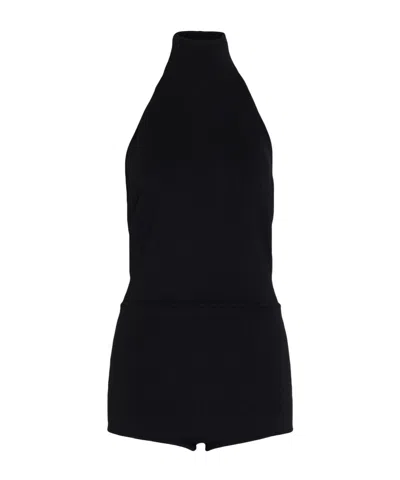 Max Mara Sleeveless Turtleneck Jumpsuit In Black