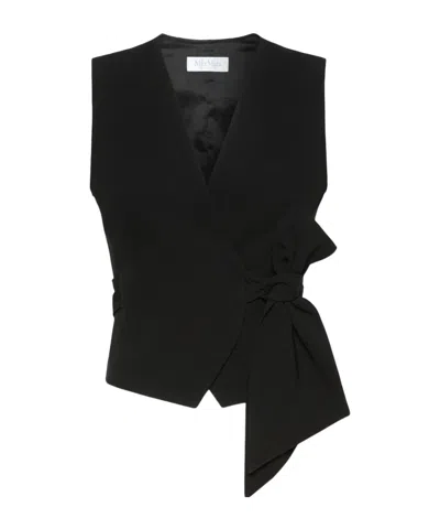 Max Mara Wrap-style Sleeveless Waistcoat In Multi