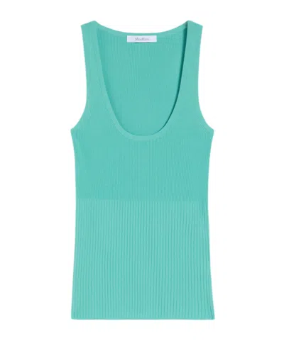 Max Mara Sleeveless Vest In Blue