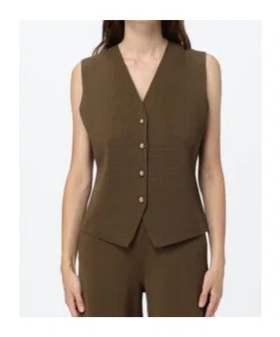 Max Mara Sleeveless Vest In Brown