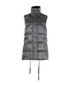 Max Mara Sleeveless Vest Down Jacket In Gray