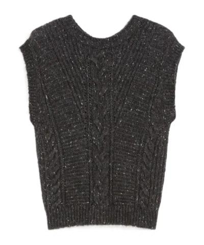 Max Mara Sleeveless Vest In Gray