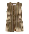 Max Mara Women's Rodeo Sleeveless Blazer Arena | Size 46 | 2511281012600004 In Nude