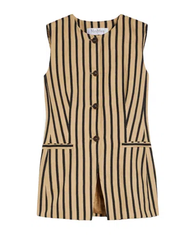 MAX MARA MAX MARA STRIPED BUTTON-UP VEST