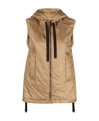 Max Mara Sleeveless Vest In Nude