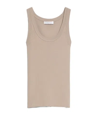 Max Mara Sleeveless Vest In Nude