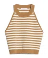 Max Mara Tenna Striped Jacquard Halter Top In Nude