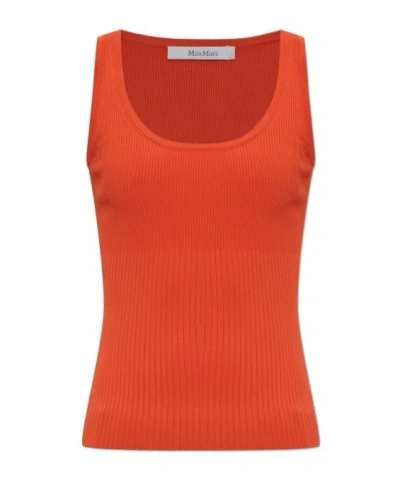 Max Mara Sleeveless Vest In Red