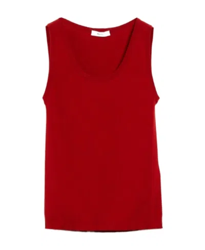 Max Mara Sleeveless Vest In Red